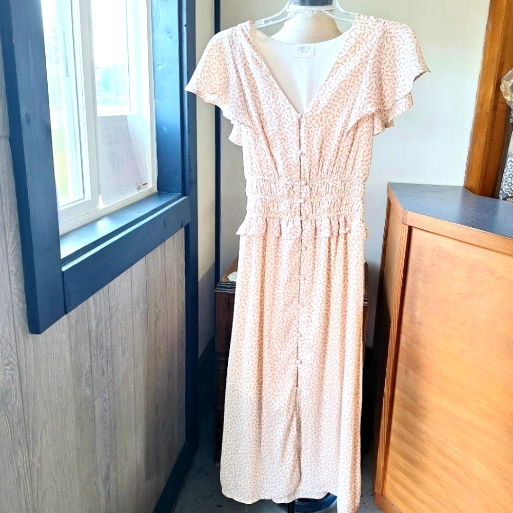 Sienna Sky Flutter Sleeve Dress, Size Small, RN#148770